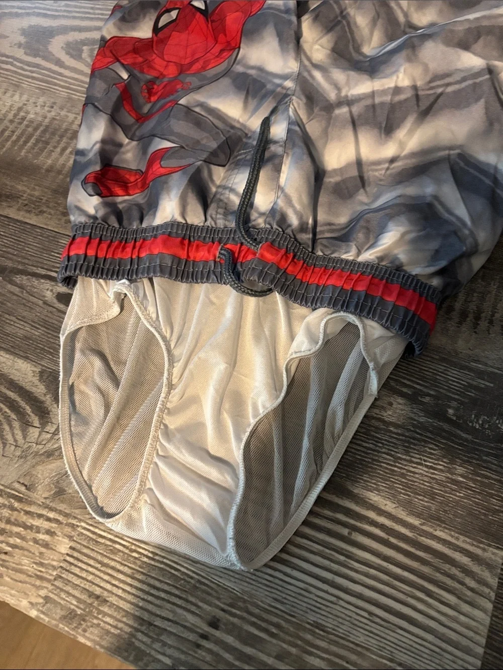 Spiderman Gray and Red Swim Shorts